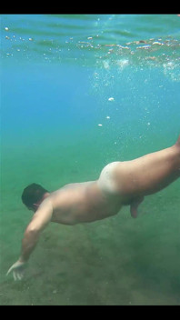 What a Nice Feeling to Swim Like This, I Wanted to Have Cum for You, but People Showed up