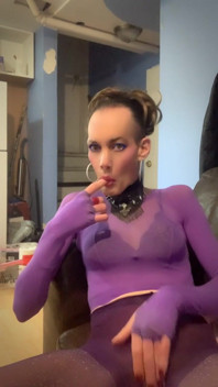 In My Purple See Thru Top