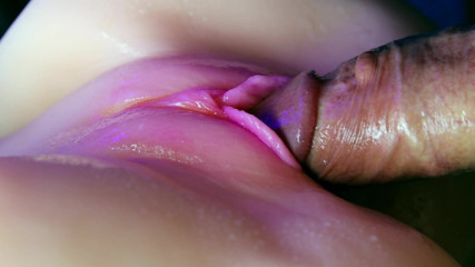 SEXY_GUYBEST: Juicy Pussy Close-up Absorbs a Portion of Sperm From a...
