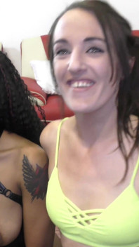 Slim Brunette Teen Needs All the Cum From These Cocks