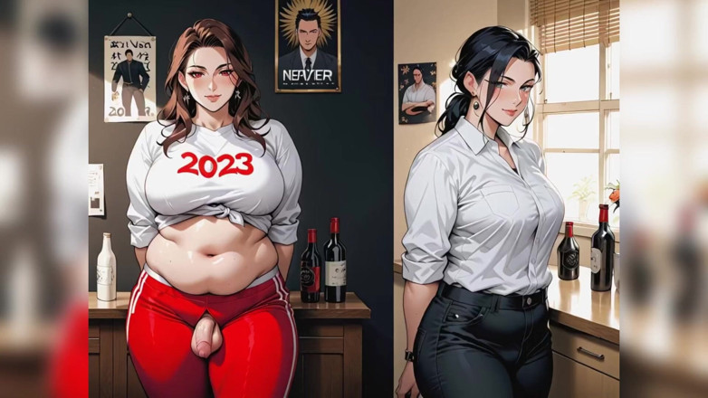 EWFA: Транссексуал трахає дупу і великий член