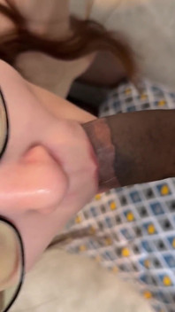 Horny White Office Slut Devours My Black Cock with Greed