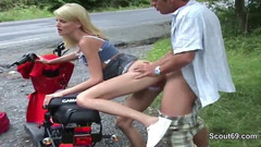 Full porn collection: Česká teenagerka svádí falešné porno casting venku od 2 německých chlapců