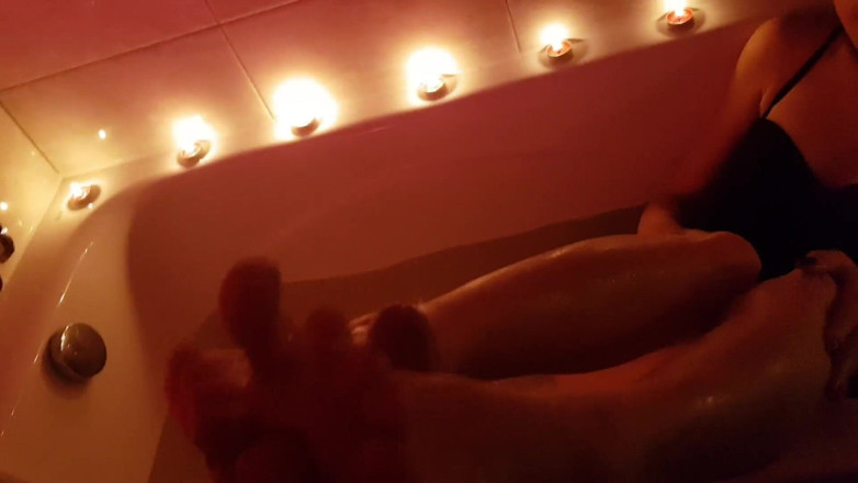 Your Naked Dream: Sensual Footjob from Cuties and Slobbery Blowjob from The Bath -...