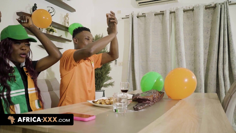 Africa-XXX: Célébrations après le match