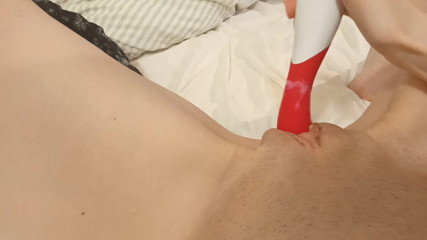 Christy G: Came so hard from dildo in wet unshaved pussy