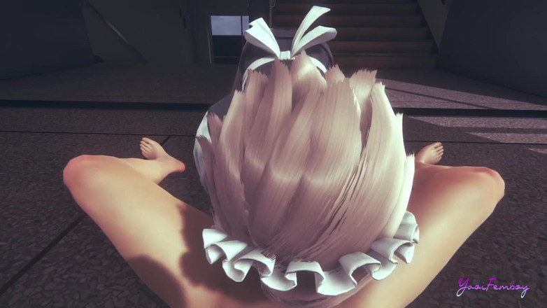 Yaoitube: Yaoi Femboy - Erik - очень услужливая горничная в видео от первого лица