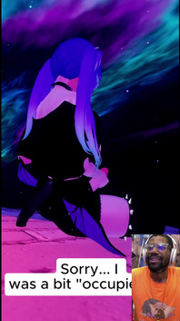 Anime Transgender Succubus Jerks off Her Beautiful Cock on a Starry Night