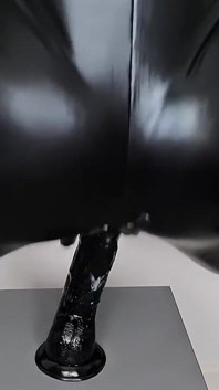 Raw Clip in the Pvc Black Suit Taking Rambone