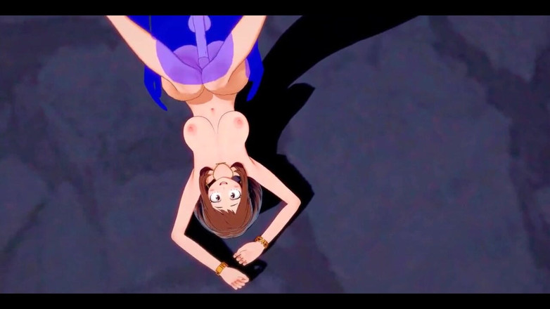 HentaiTubes: Hentai akademia pahlawan saya - Uraraka berkongkek dengan creampie - lucah anime...