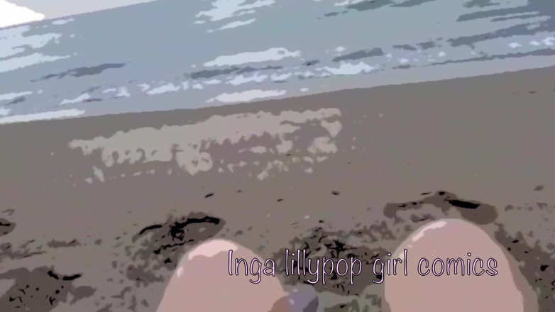 Inga lillypop girl comics: Deine Stiefschwester masturbiert am Strand