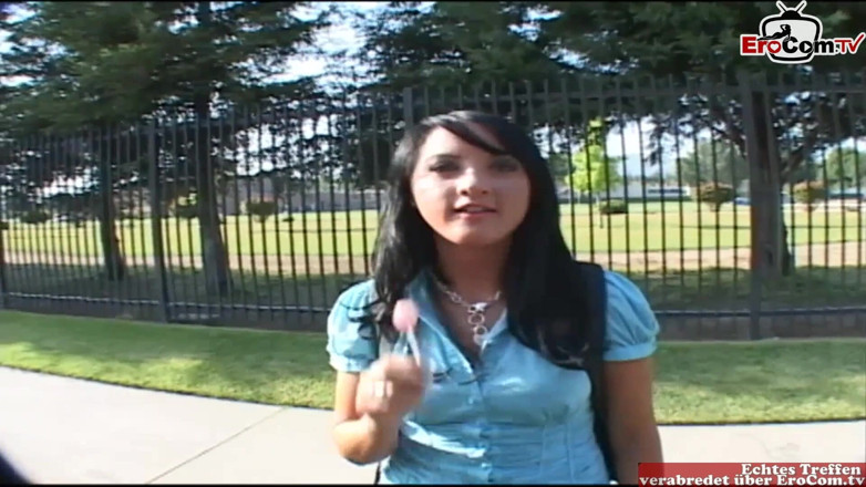 EroCom: Black haired teen with small natural tits pick up at...