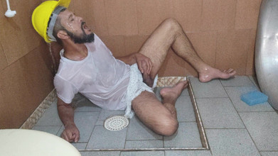 Stink HairyMale: Masturbándose en el baño