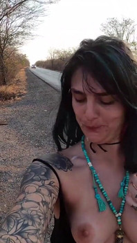 Roadside Ride! Dreadhot Gives a Filthy Blowjob on a Desert Dirt Road