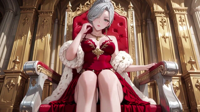 Tay Swift X: Silver Queen on the Golden Throne! Red Silk, Lazy Gaze,...