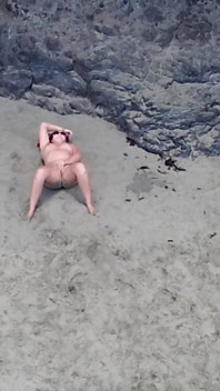 Naked Beauty on Beach - Drone POV Erotic Relaxation