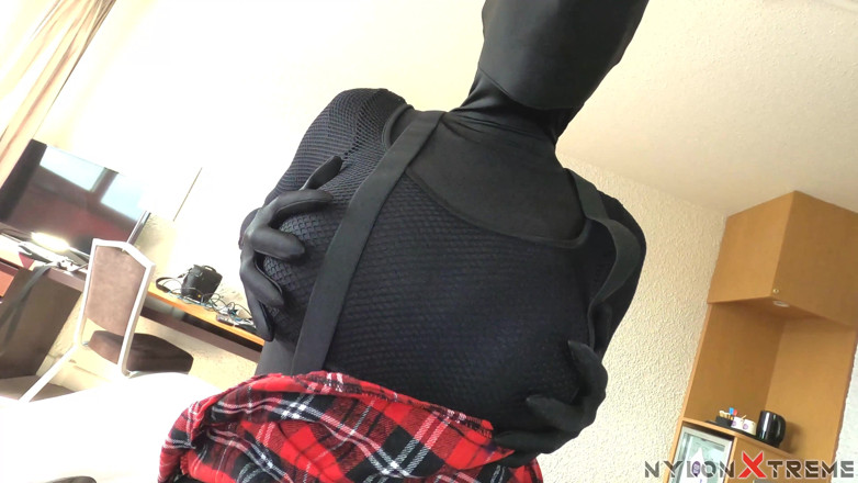Nylon Xtreme: pov(dekhne ka bindu) Nora Fox black zentai hastamaithun