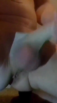 Stroking My Rock Solid Thick Chickcock in Socks; Close-up