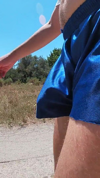 My Cock Allways Manage to Scape From My Tight Shorts Like a Prisoner