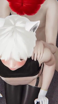Yaoi Femboy - Seksowna kot Femboy Erik jest zerżnięta przez rudowłosą Boy.mp4