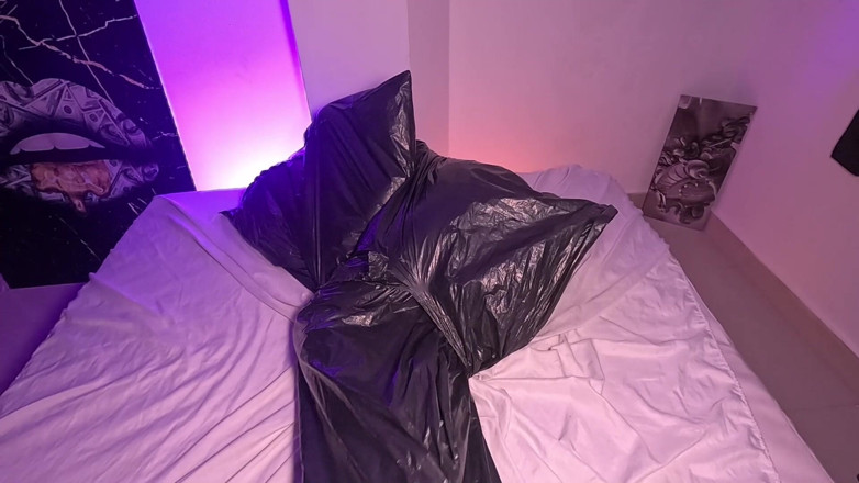 Rollerpublic: Girl in Garbage Bag Plays with Her Breath