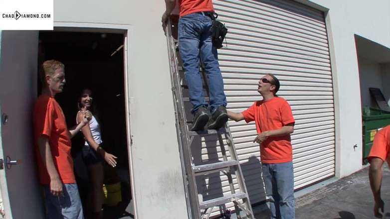 Chad Diamond: Giselle Leon Construction Worker Gangbang Bukkake