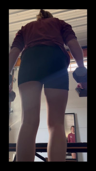 Taking off My Shorts and Thong to Do Some Squats