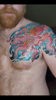 My Octopus Tattoo Is Finished! I Love It!