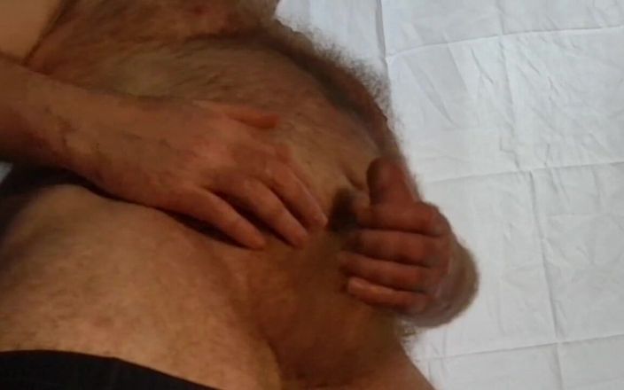 TheUKHairyBear: British Hairy Bear Wank with Hairy Chest and Belly
