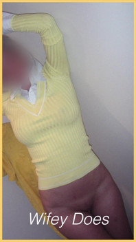 Wifey Looks Perfect in This Yellow Shirt