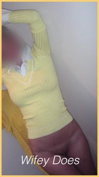 Wifey Looks Perfect in This Yellow Shirt