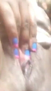 Horny Bitch Pissing Outside Fingering Masturbating