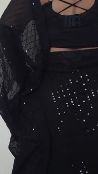 Happy Udigiri How Is My Black Saree Look
