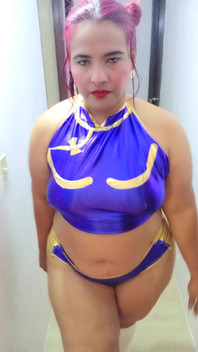 Disguised as Chun Li