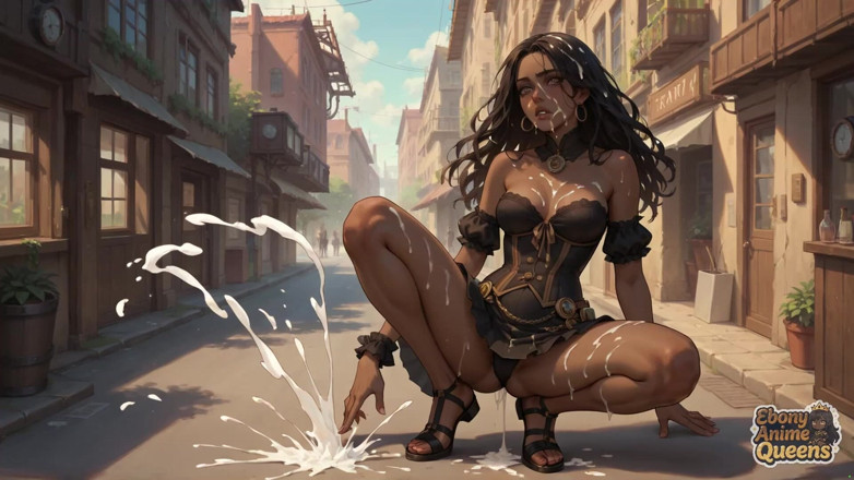 Ebony Anime Queens: Spalující černá královna je velkolepá a nenasytná v tomto steampunku XXX!