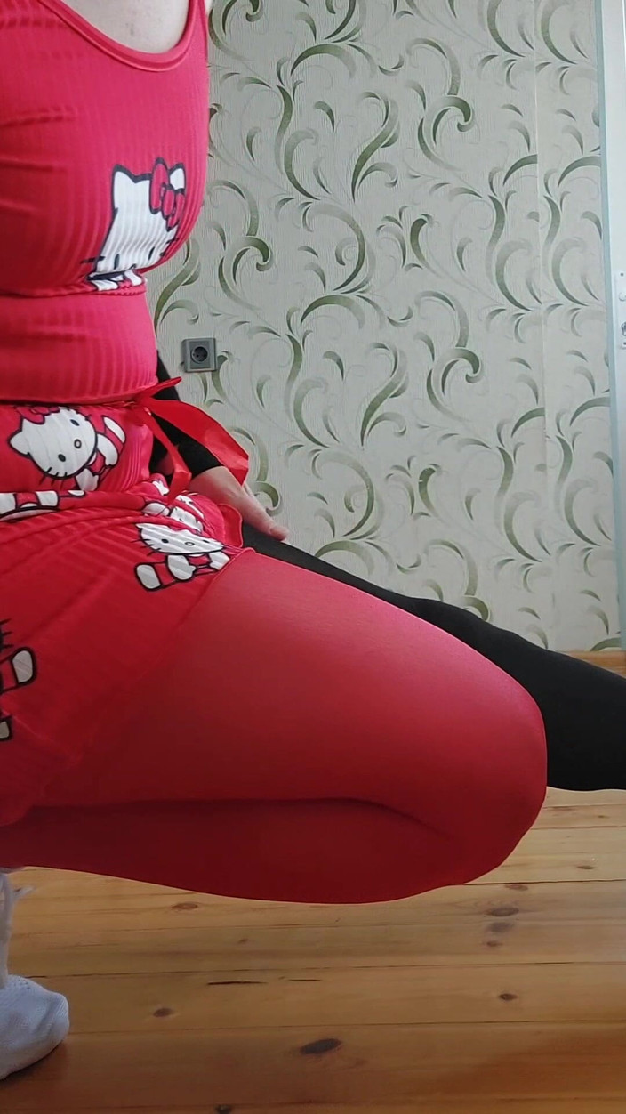 Kitty_Cross: BBW blondýna velký zadek černé šortky Sexy Shemale Sissy Model Cosplayer