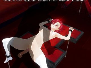 H3DC: Misteri ruang bawah tanah Hentai 3D: murid rambut merah mencoba anal...
