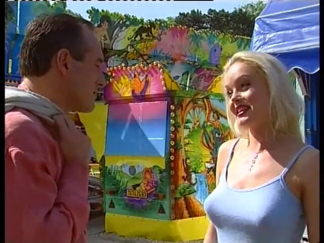 Italian Vintage Porn and MMV Clips: Blonde Babe Sucking Cock on Leather Couch