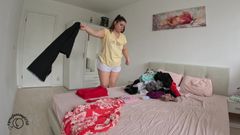 Your fantasy studio: Farting Like a Beast: Folding Clothes in My Shorts