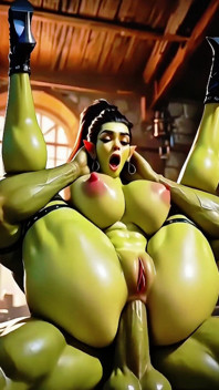 Gruba kobieta ork uwielbia ogromny kutas orka - Hardcore Anal Pound Pmv (4k Ai Animated)