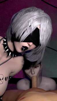 POV - Stellar Blade's Eve & Nier Automata's 2b - JAV Mocapped Sex Scene - Experimental Scene V3