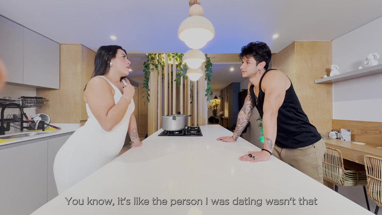 Kylei Ellish: Мачуха отримує несподіваний секс на кухні з величезним внутрішнім спермою