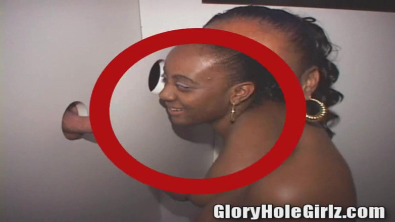 Glory Hole Girlz: Bearded Black Bitch Teen Sucks N Fucks with Nasty Hairy...