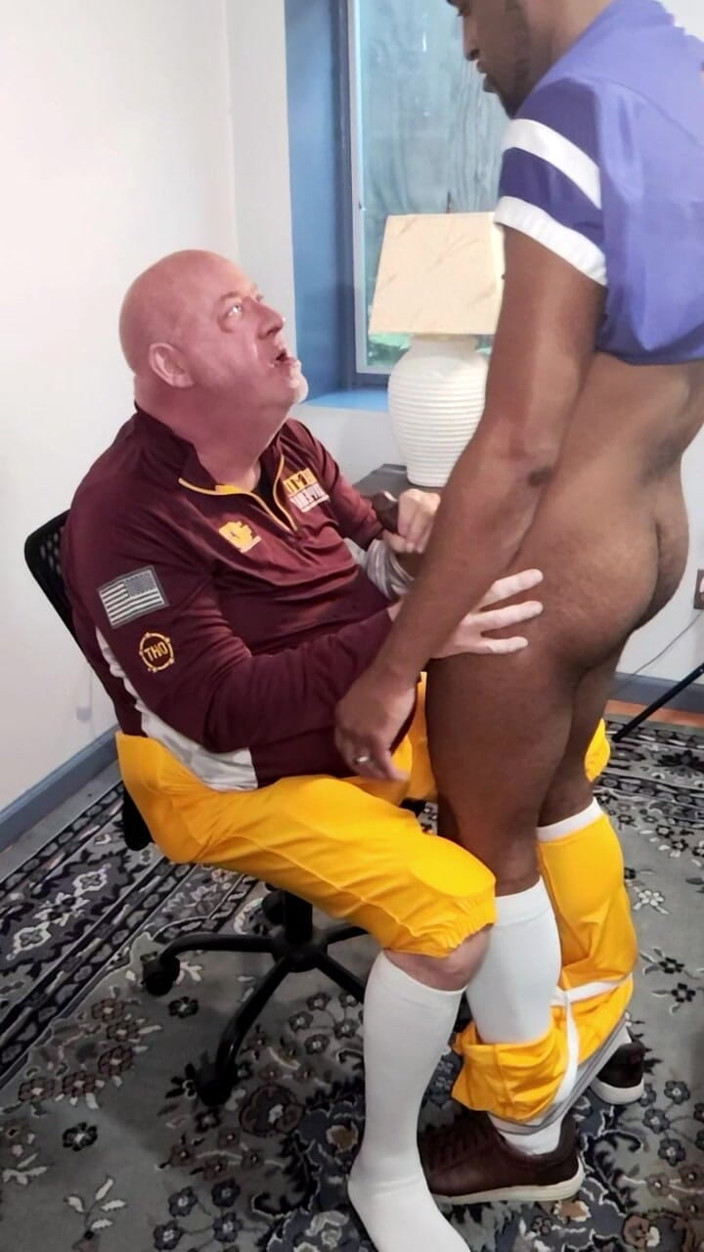 beardaddychub: Coach Inspects Players Penis Before the Big Game.