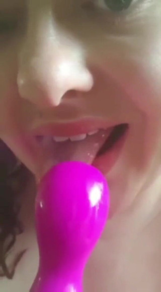 Real homemade BBW BBC porn: YoungEnglishBBW - Sucking my dildo drilling my wet dripping pussy
