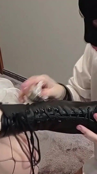 Lady Angela Wedding Role Play Fishnet Feet Ankle Boots
