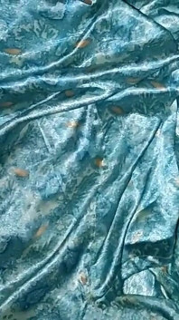 81 Satin Handjob - Pancutan mani pada Satin Silky Green Saree Makcik Jiran