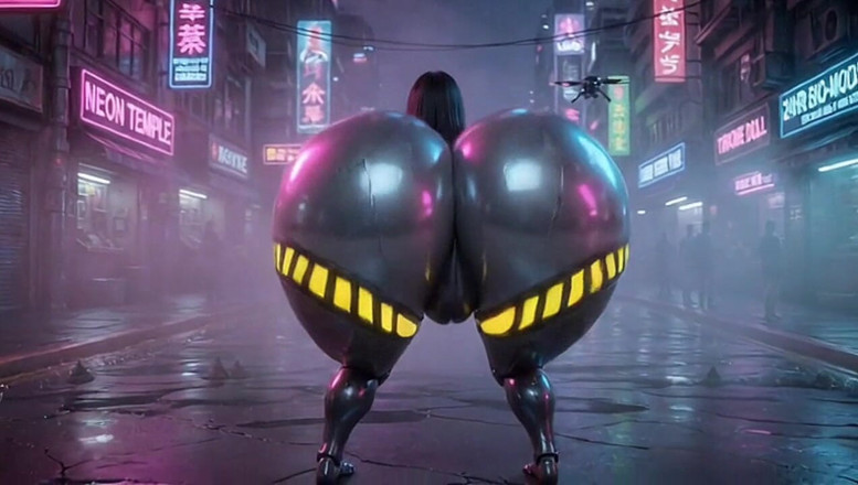 Animate golden: Robot gợi cảm gợi cảm làm hài lòng chủ nhân...