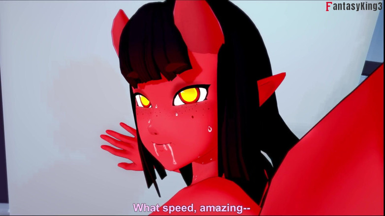 Fantasy king: Meru, o biquíni succubus, sexo quente