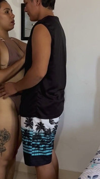 My Stepsister Walks Into My Room in Her Horny Pajamas and Rides My Dick